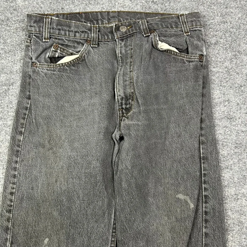 Vintage Levi's 505 Jeans Men's Black Denim Pocket Classic USA Made - 33X34